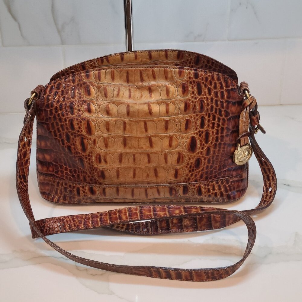 Brahmin Vintage Mini Duxbury in Toasted Almond EUC